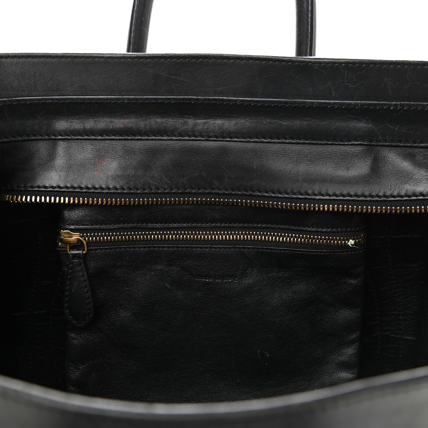 Celine Smooth Calfskin Mini Bi-Color Luggage Forest Black 7 of 29