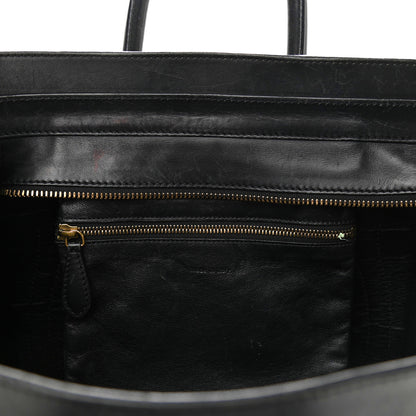 Celine Smooth Calfskin Mini Bi-Color Luggage Forest Black 7 of 29