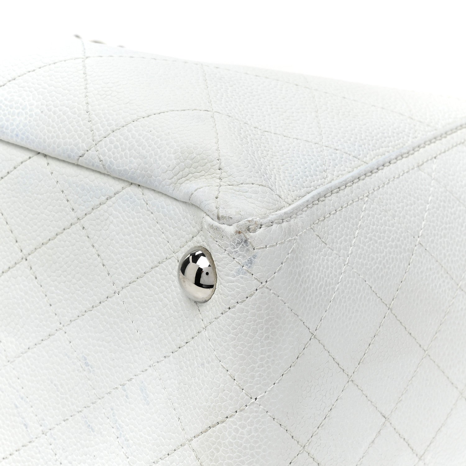 Chanel Grained Calfskin CC Pocket Tote White 15 of 17