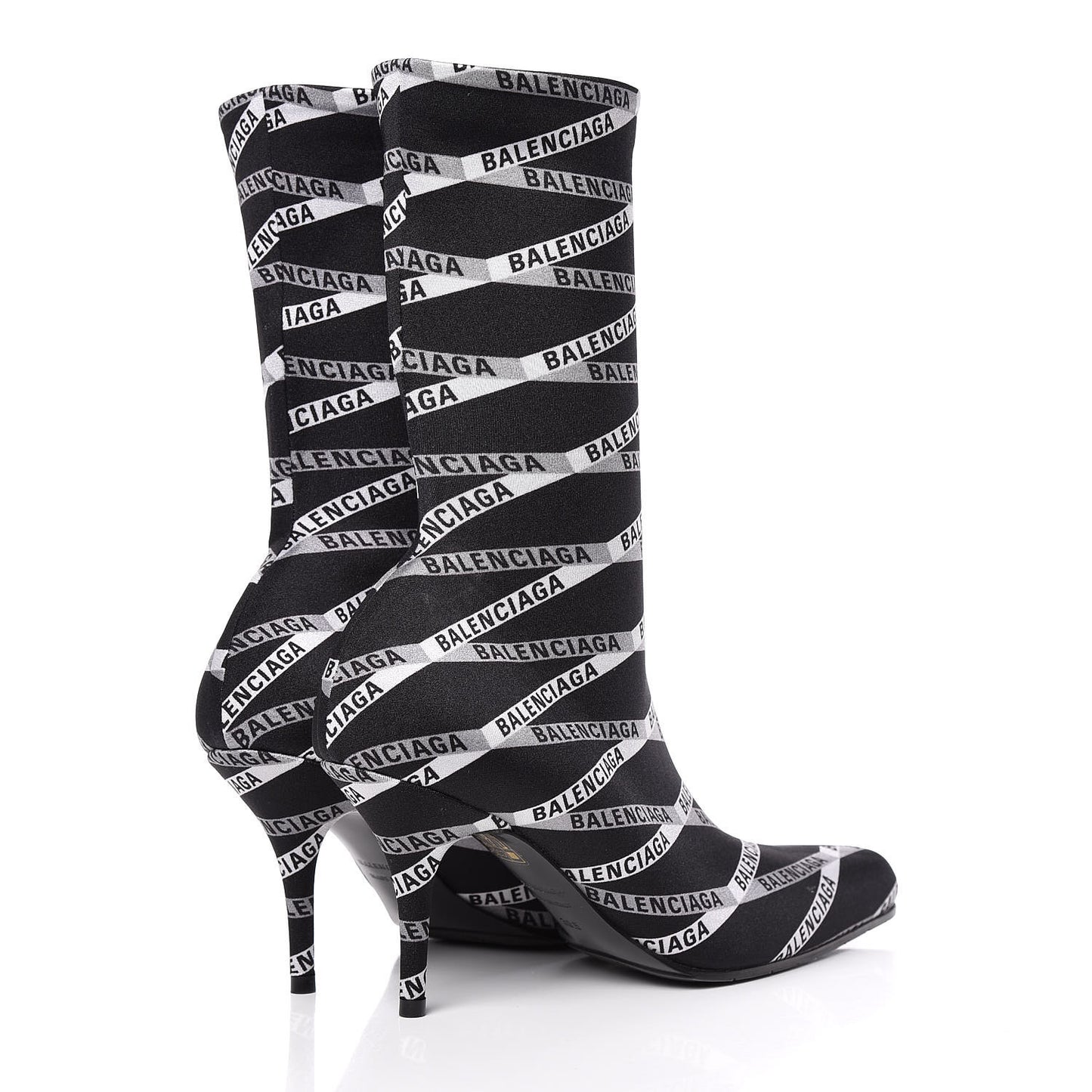 Spandex Losange Monogram 85mm Booties 38.5 Gris Black