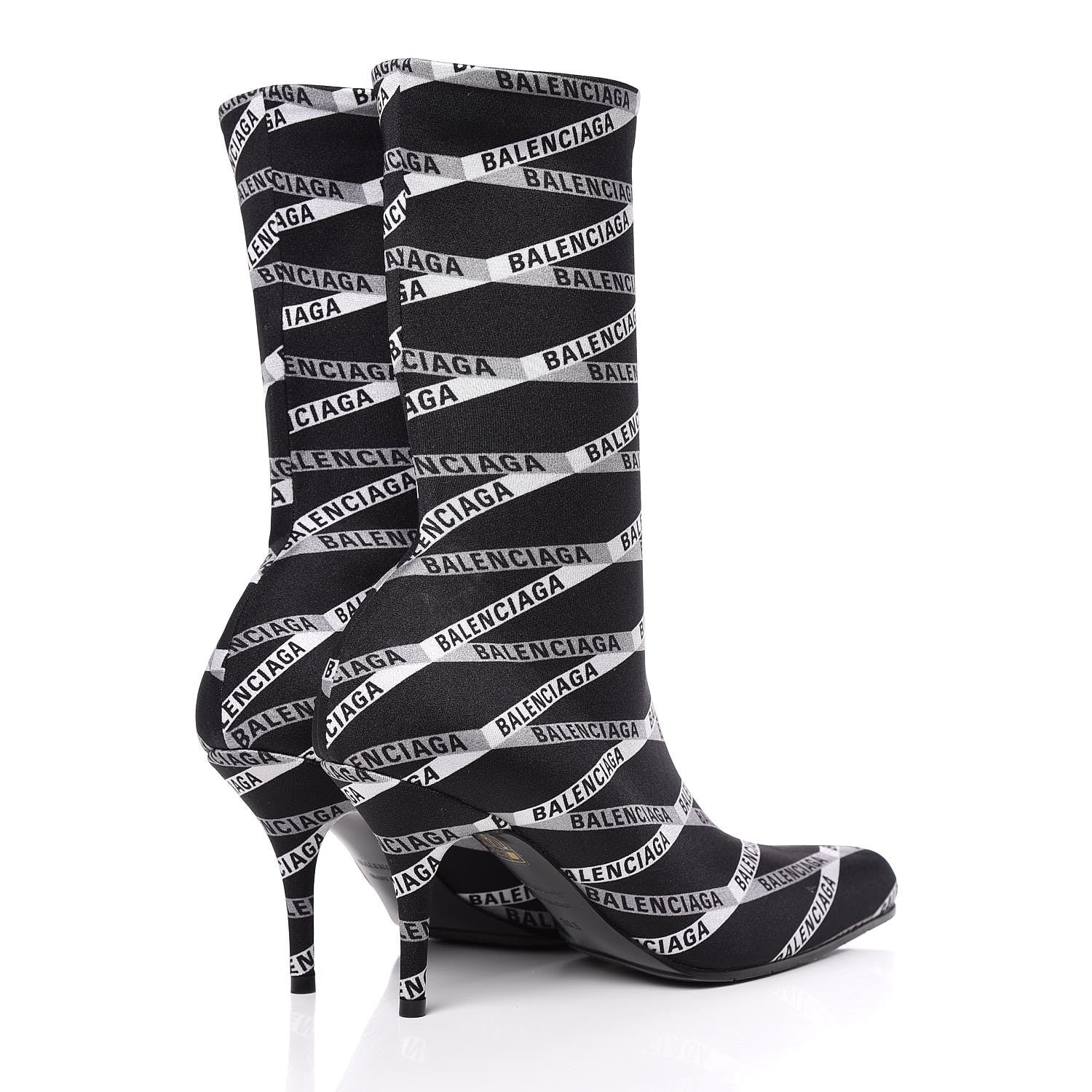 Balenciaga Spandex Losange Monogram 85mm Booties 38.5 Gris Black 5 of 8