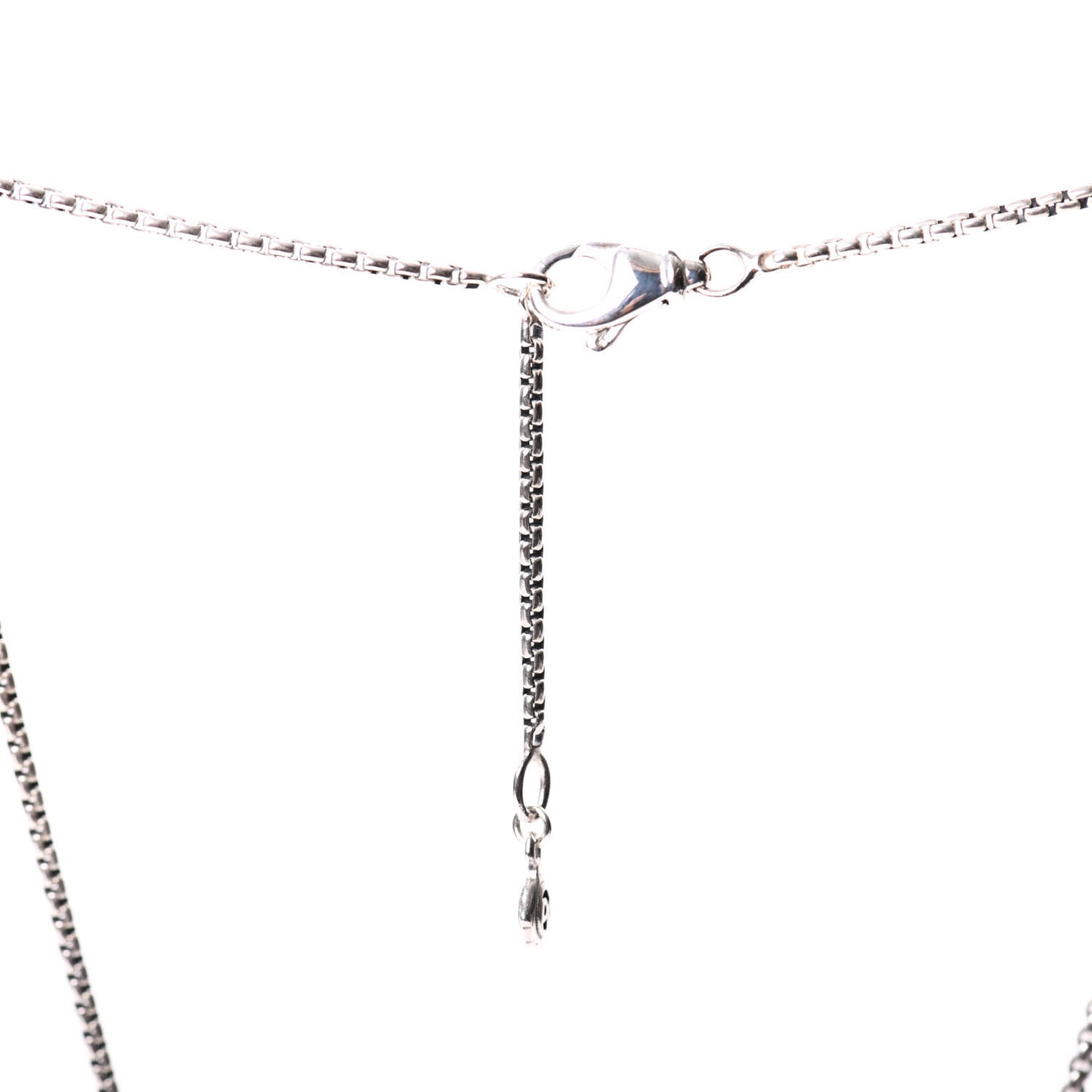 Sterling Silver Diamond White Topaz 7mm Petite Albion Pendant Necklace