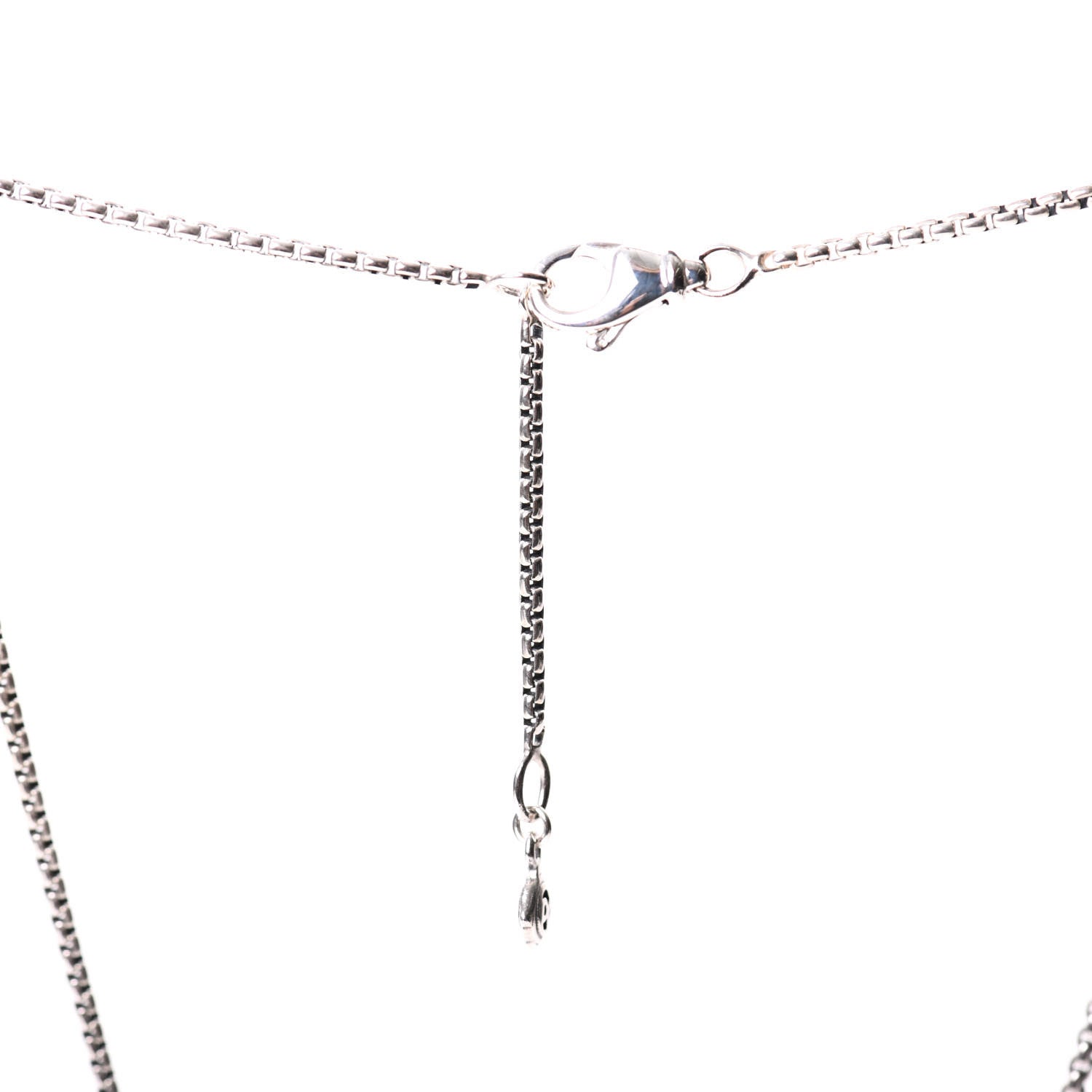 David Yurman Sterling Silver Diamond White Topaz 7mm Petite Albion Pendant Necklace 4 of 5