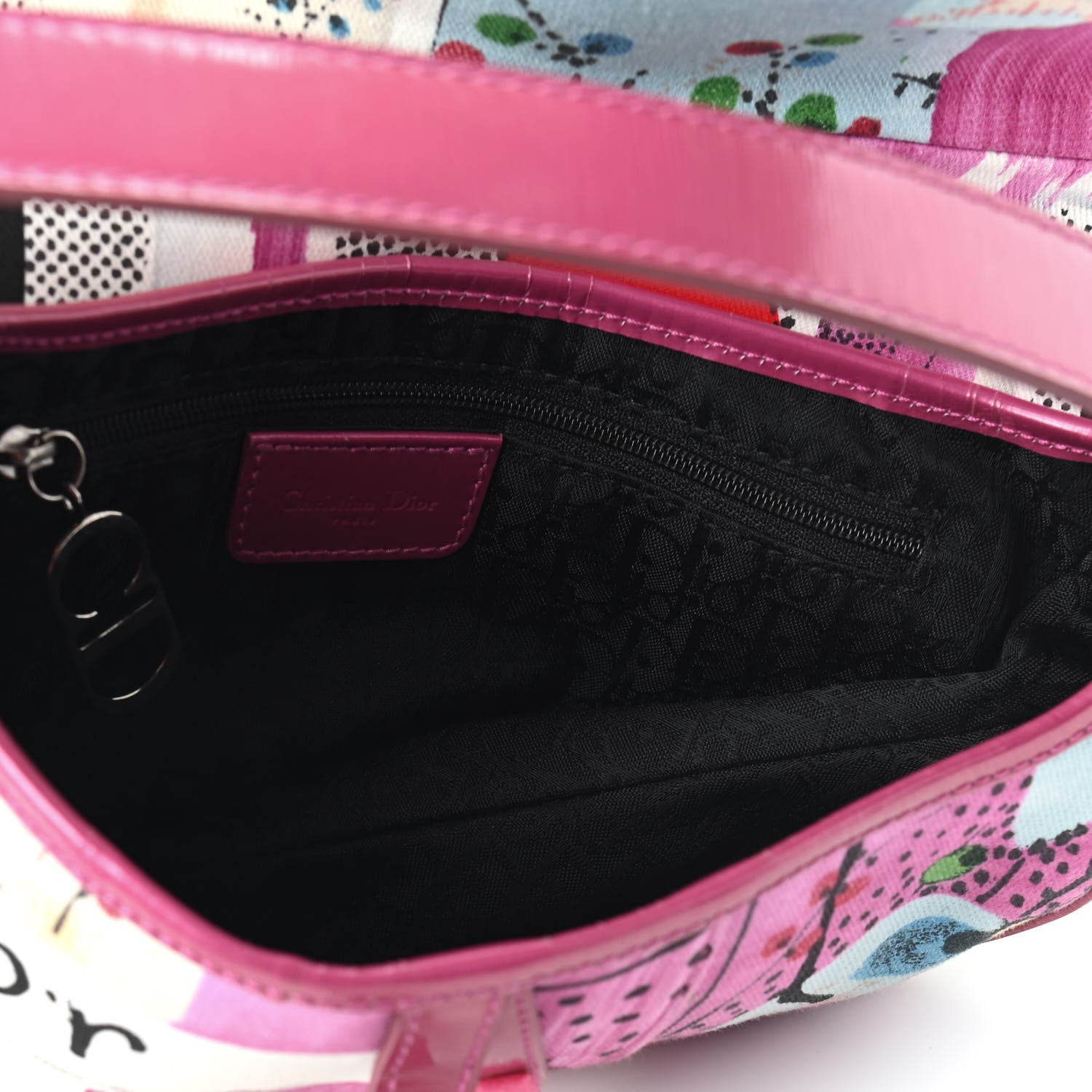 Christian Dior Canvas Filth Saddle Bag Multicolor 5 of 9