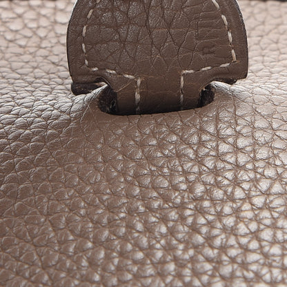 Hermes Taurillon Clemence Evelyne PM Etoupe 7 of 12