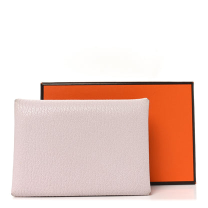 Hermes Chevre Mysore Calvi Duo Card Case Mauve Pale 8 of 8