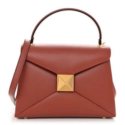 Valentino Garavani Nappa Small One Stud Top Handle Bag Gingerbread 1 of 9