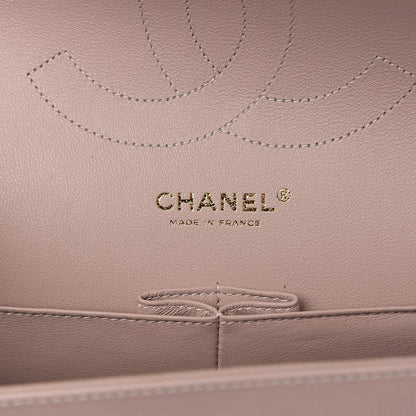 Chanel Calfskin Chevron Quilted Jumbo Double Flap Light Pink 5 of 11