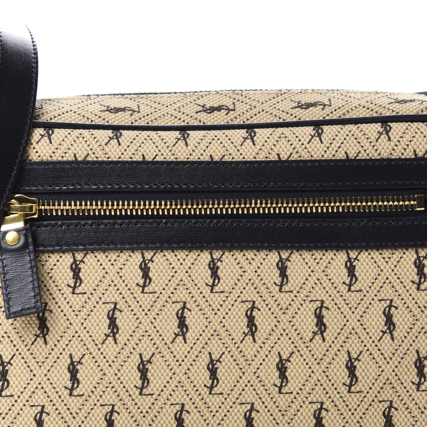 Canvas Monogram All Over Camera Bag Beige