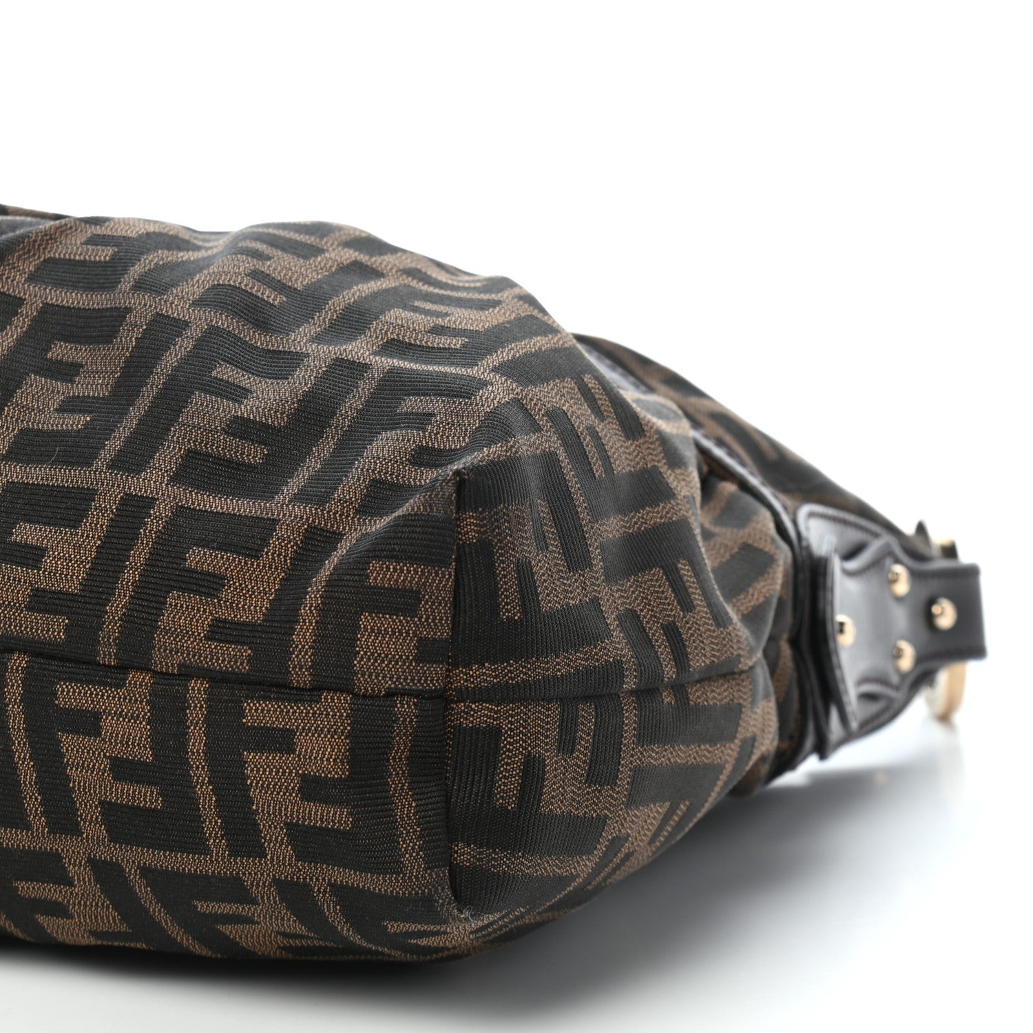 Fendi Zucca Cuoio Lucido Chef Hobo Tobacco Moro 9 of 9