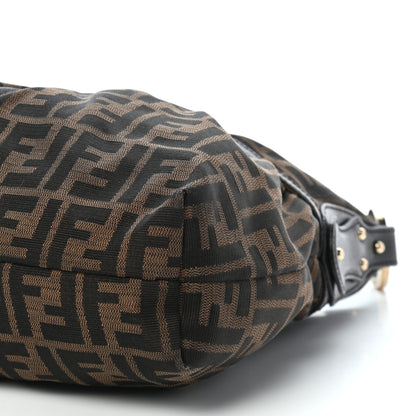 Fendi Zucca Cuoio Lucido Chef Hobo Tobacco Moro 9 of 9