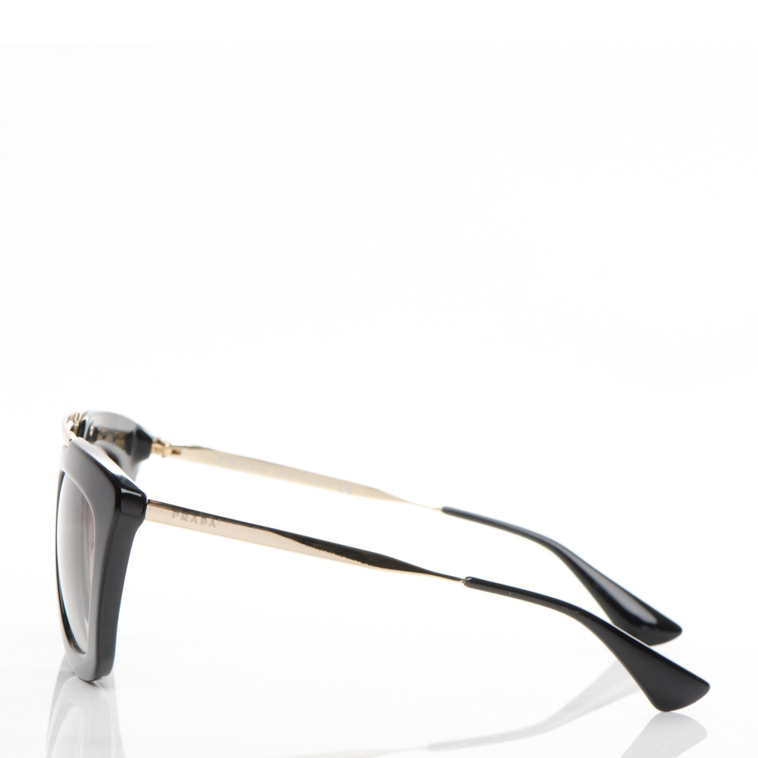 Prada Acetate Cinema Sunglasses SPR 09Q Black 3 of 6