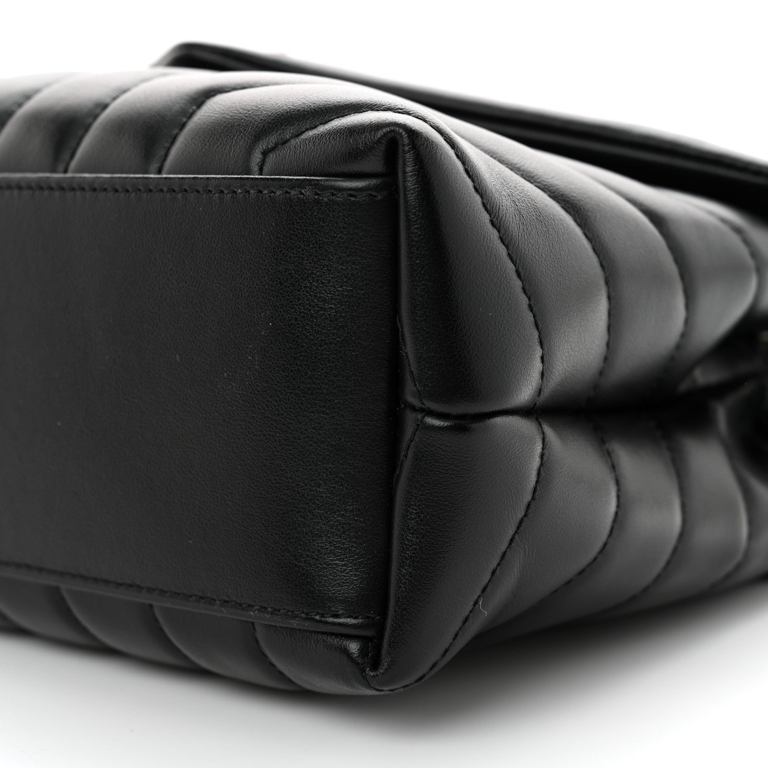 Saint Laurent Calfskin Y Quilted Monogram Small Loulou Chain Satchel Black 10 of 10