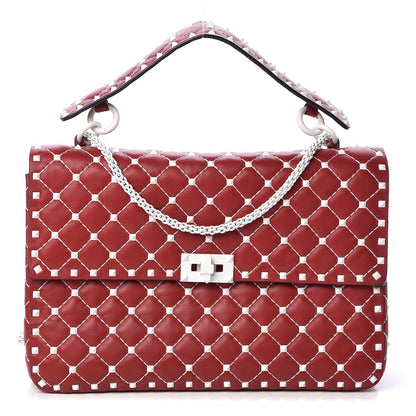Valentino Garavani Lambskin Large Free Rockstud Spike Shoulder Bag Rosso Valentino 1 of 9