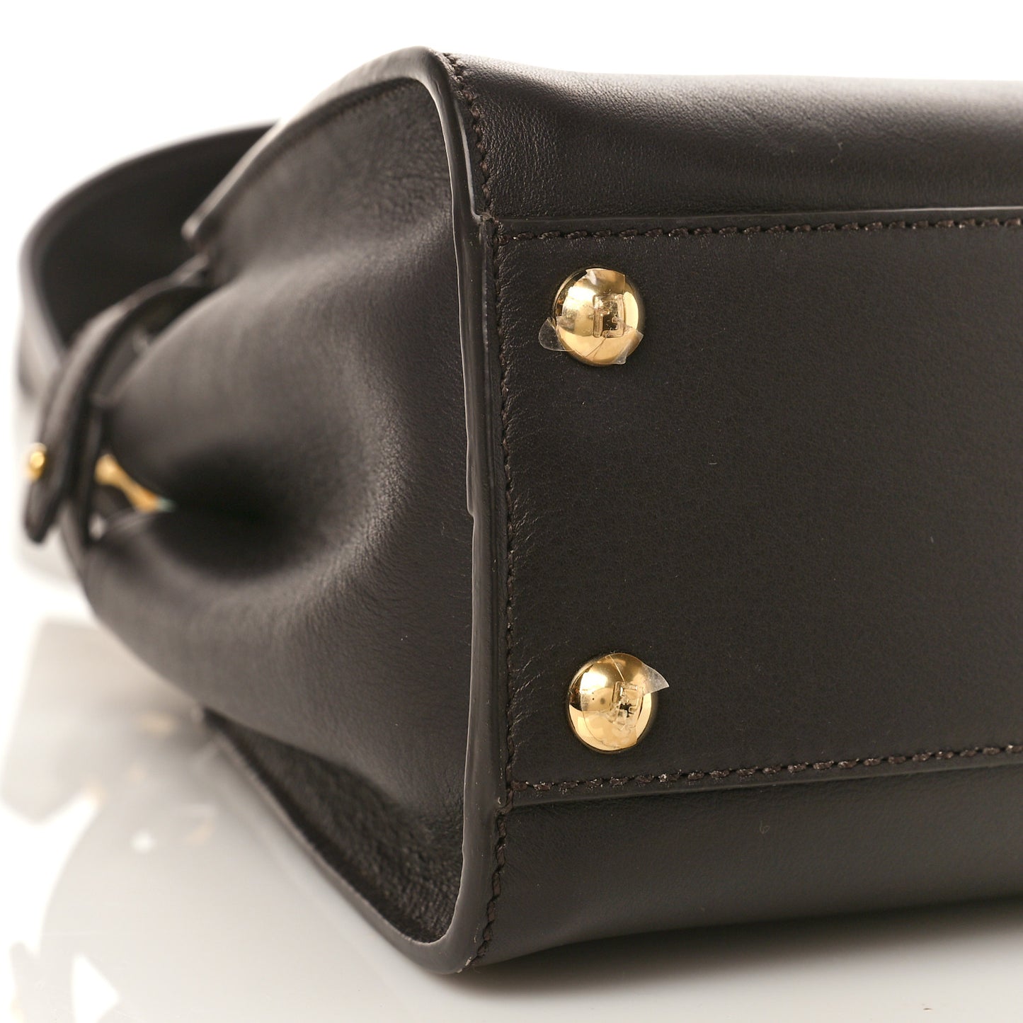 Vitello Seta Nabuk Pequin Mini Peekaboo Iconic Satchel Ebano Tobacco Moro