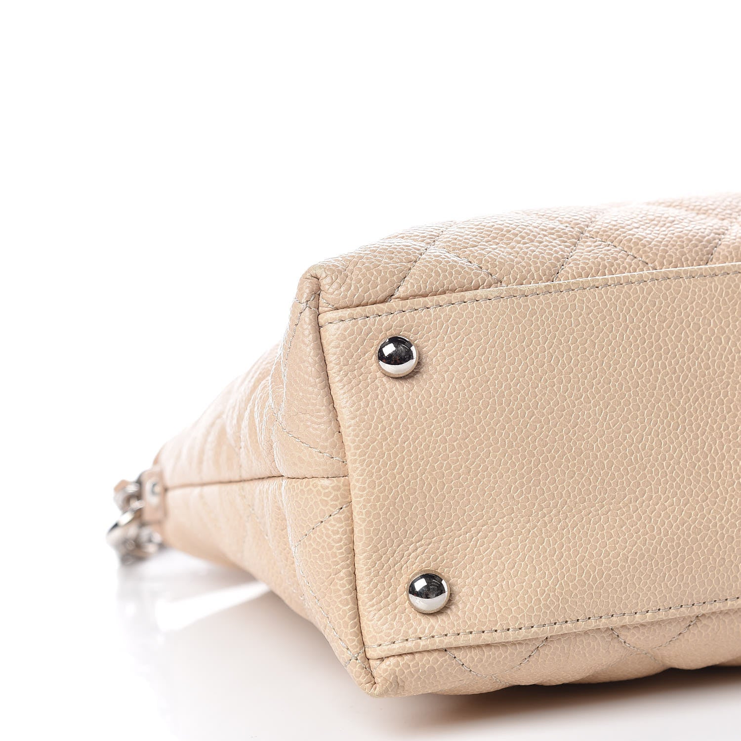 Chanel Caviar Quilted French Riviera Hobo Beige 9 of 10