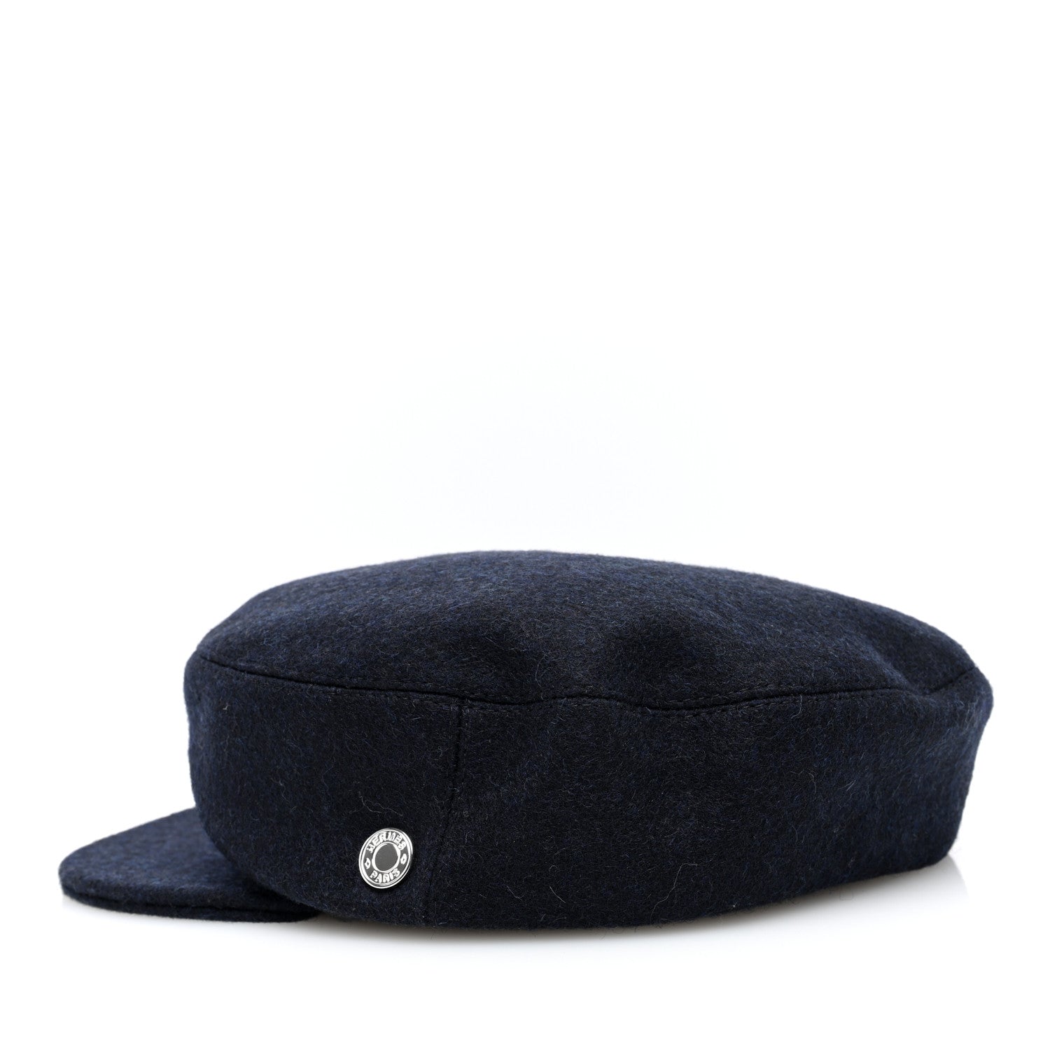 Hermes Wool Flannel Embroidered Womens Cabourg En Finesse Cap 58 5 of 8