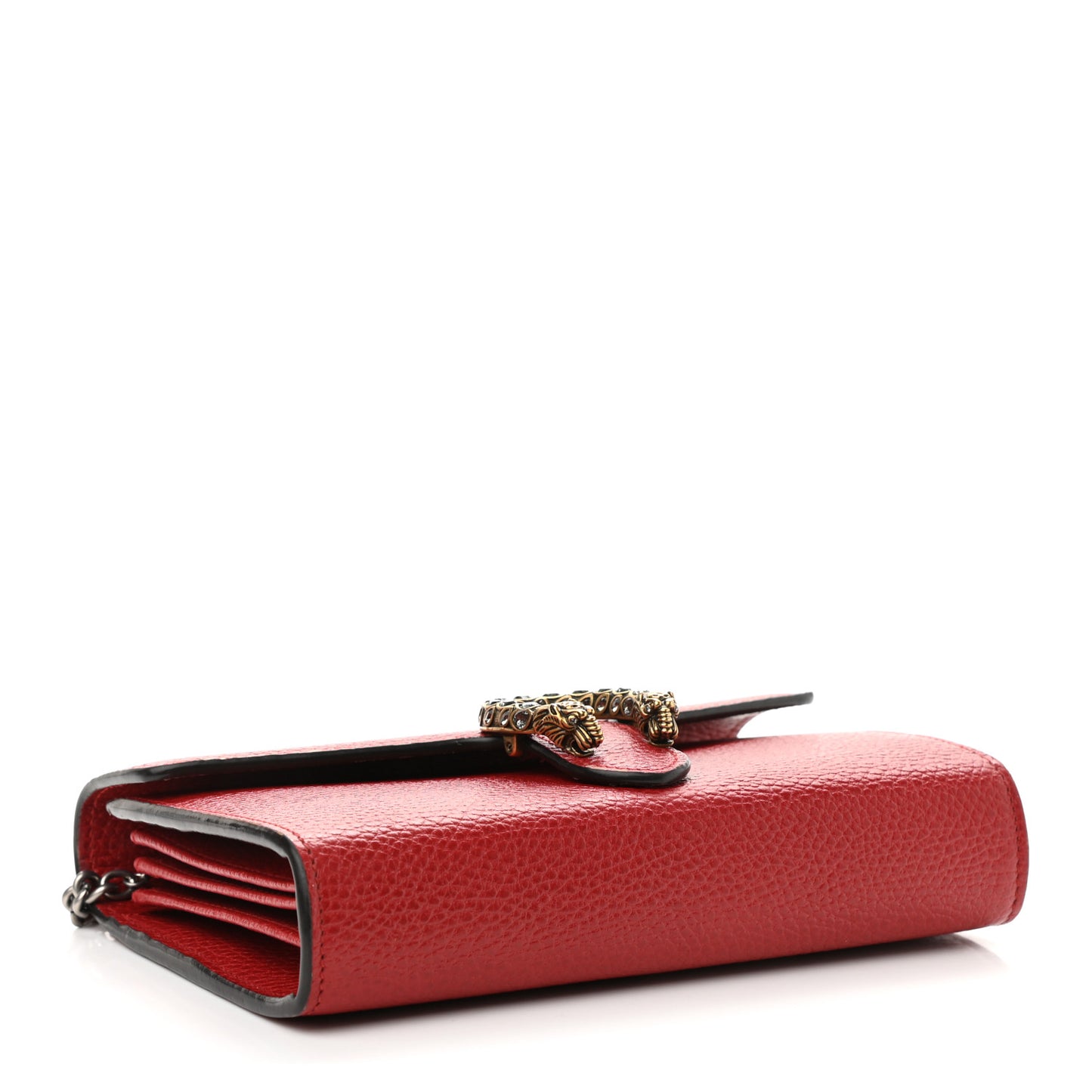 Calfskin Mini Dionysus Chain Wallet Hibiscus Red