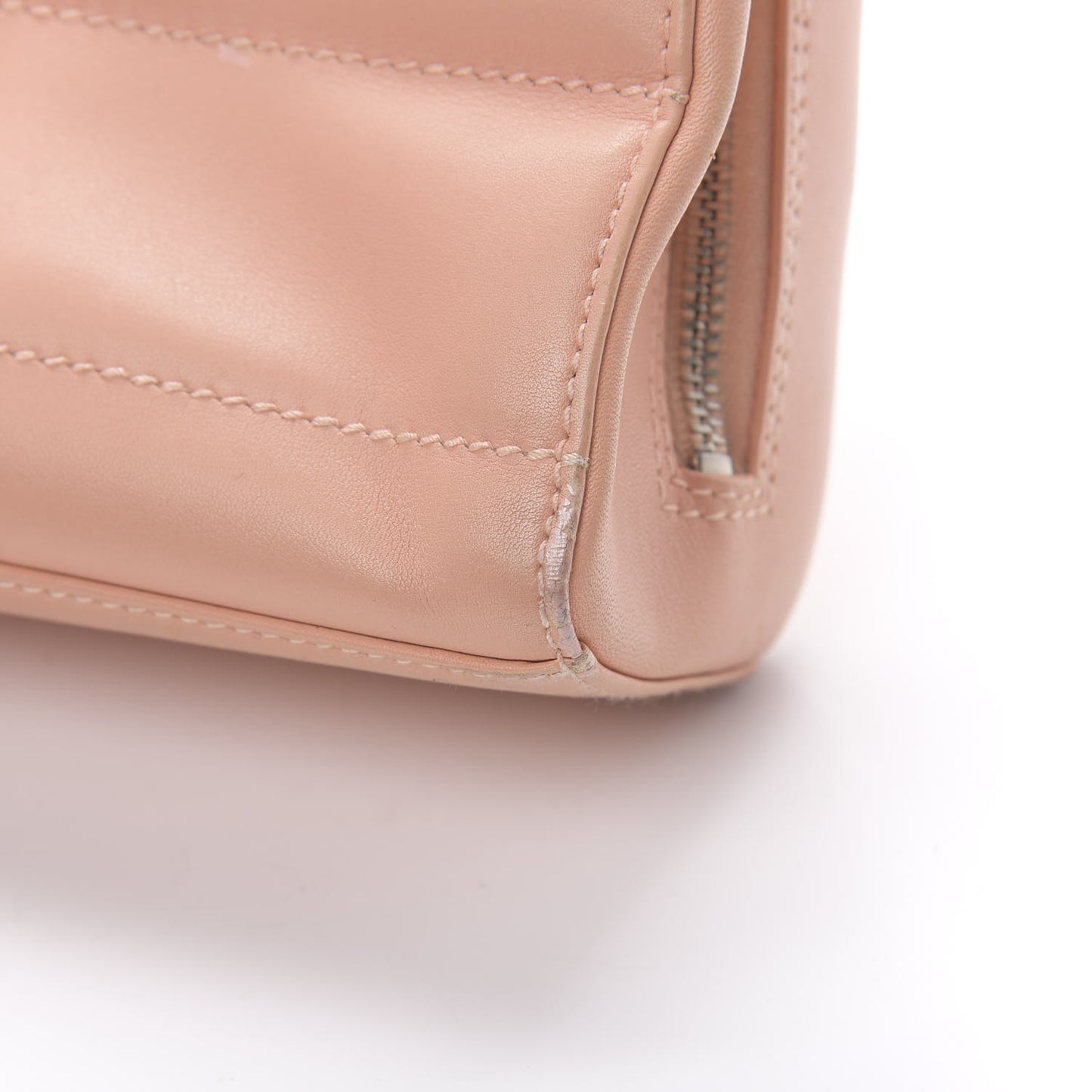 Lambskin Quilted Chocolate Bar Shoulder Bag Pink