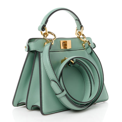 Fendi Shiny Nappa Petite Peekaboo I SEE U Satchel Menta 3 of 12