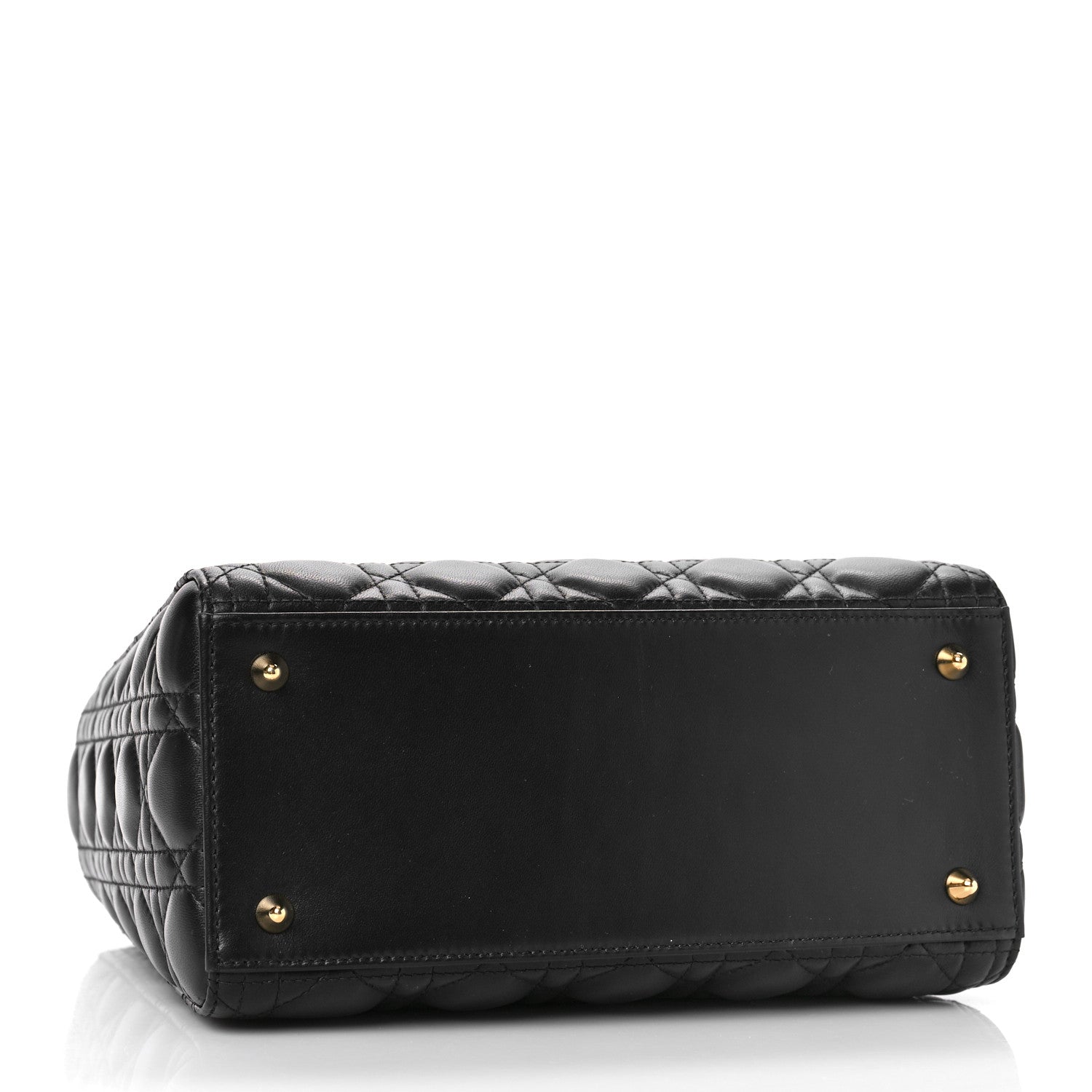 Christian Dior Lambskin Cannage Medium Lady Dior Black 3 of 8