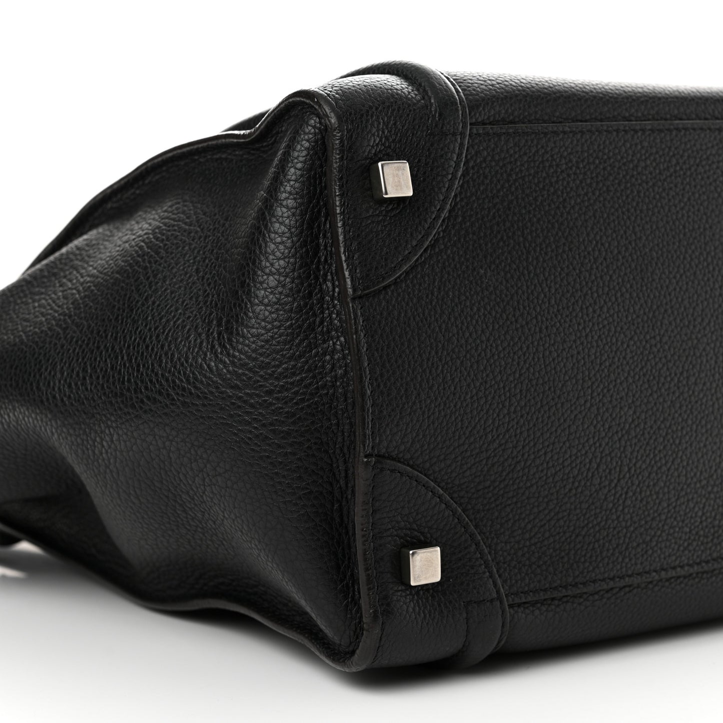 Drummed Calfskin Mini Luggage Black