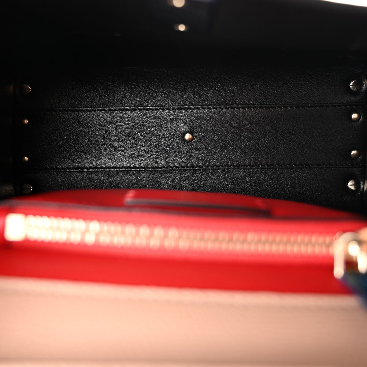 Grainy Calfskin Swarovski Crystal Embellished Small VSling Top Handle Bag Rose Cannelle