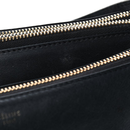 Celine Lambskin Large Trio Crossbody Bag Black 6 of 7