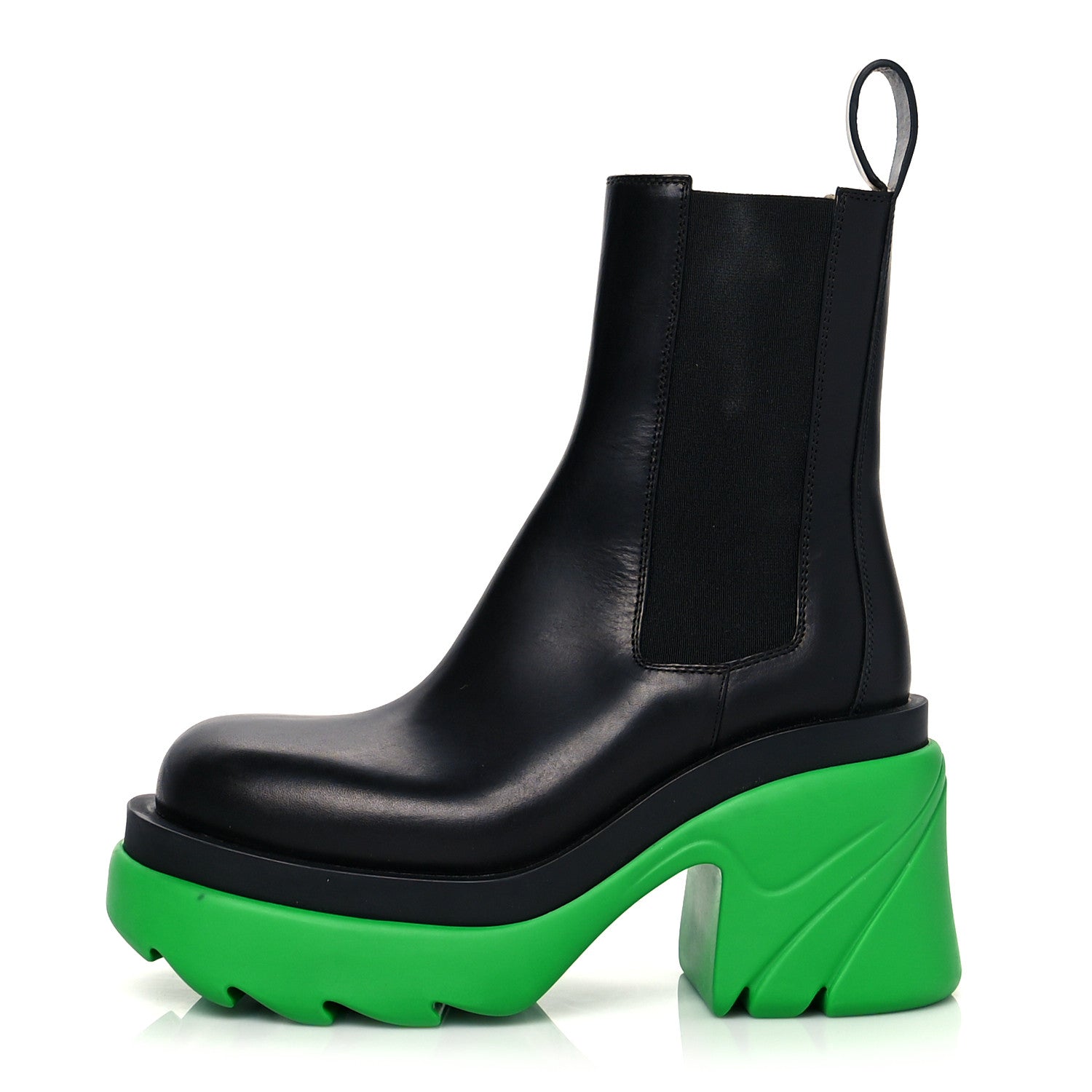 Bottega Veneta Calfskin The Flash Chelsea Boots 35.5 Black Grass 1 of 11