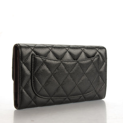 Chanel Caviar Quilted Large Flap Wallet Black 3 of 8