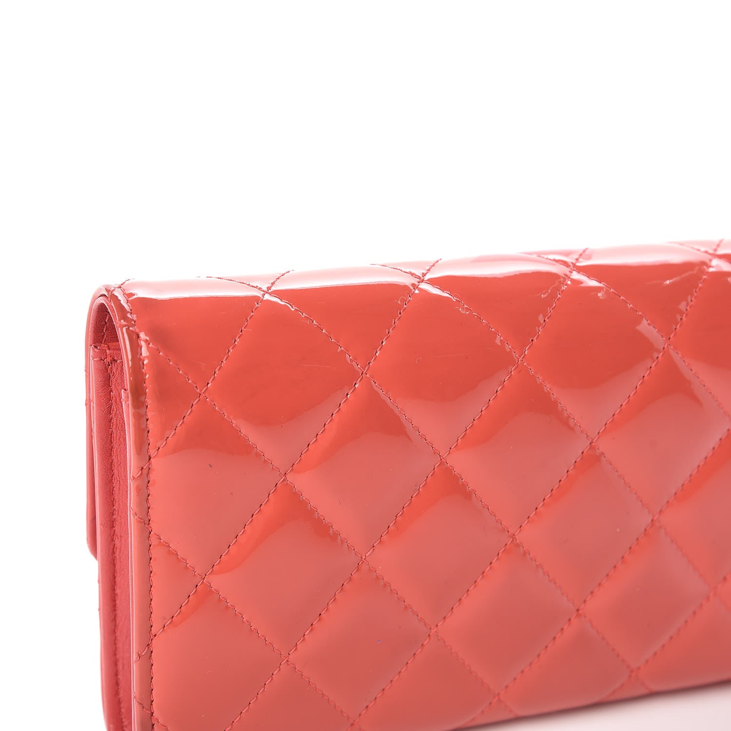 Chanel Patent Calfskin Quilted Large Flap Wallet Dark Pink 21 of 22