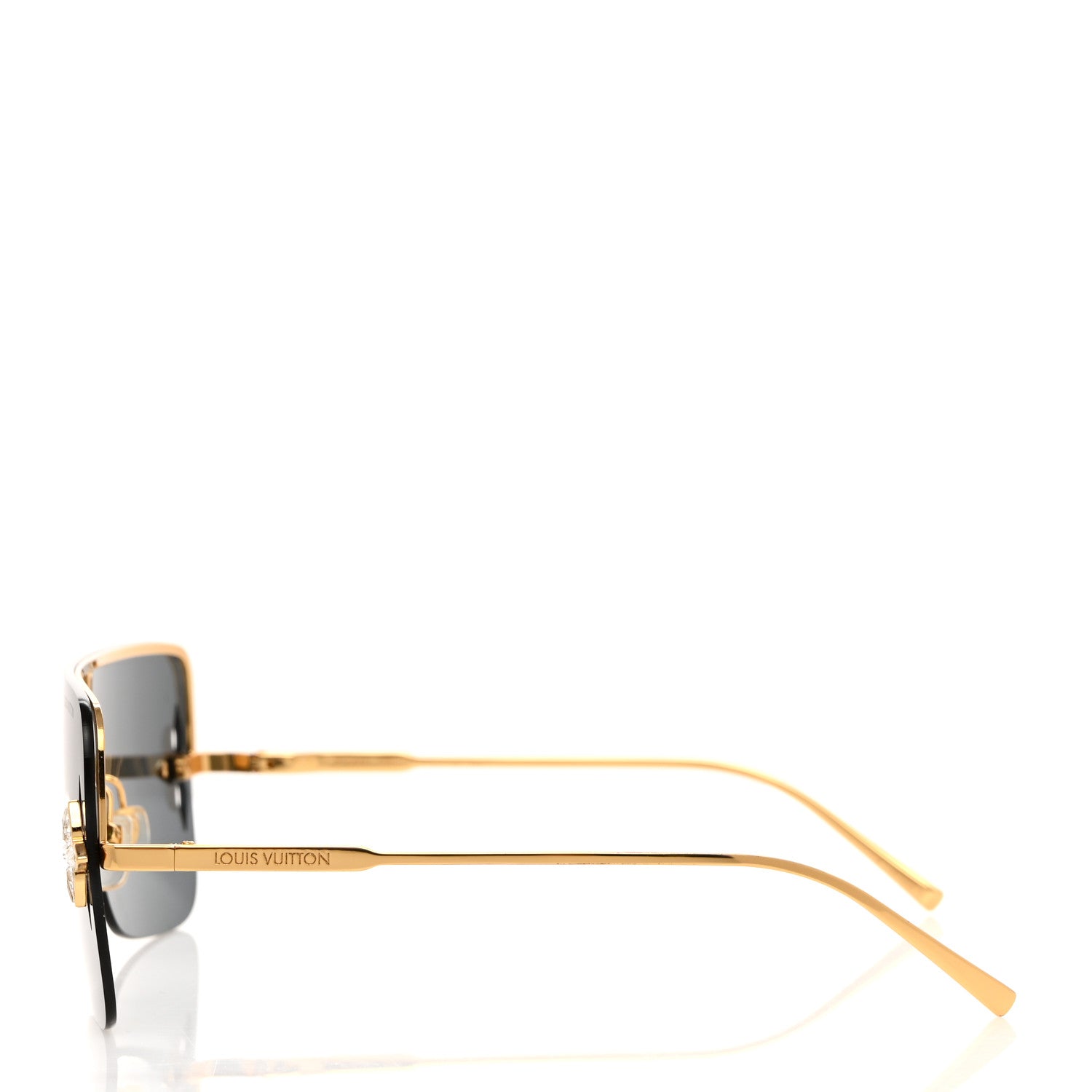 Louis Vuitton Metal Swarovski Crystal Star Light Sunglasses Z1664U Gold 3 of 9