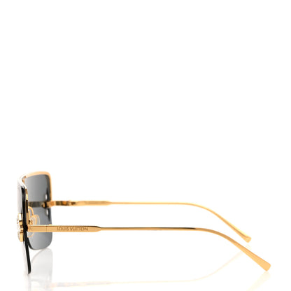 Louis Vuitton Metal Swarovski Crystal Star Light Sunglasses Z1664U Gold 3 of 9