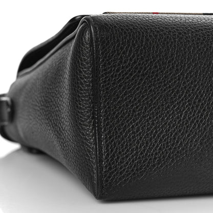 Burberry Grainy Calfskin Vintage Check Note Crossbody Bag Black 7 of 9