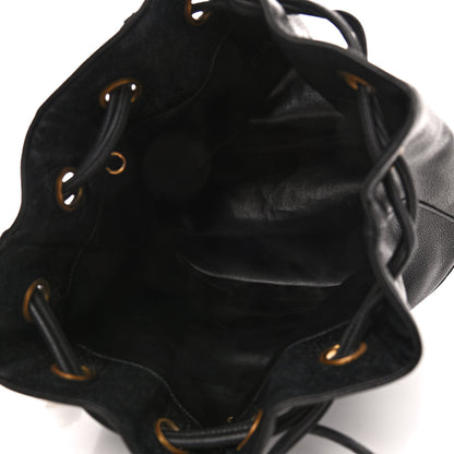 Chanel Caviar CC Drawstring Shoulder Bag Black 4 of 4