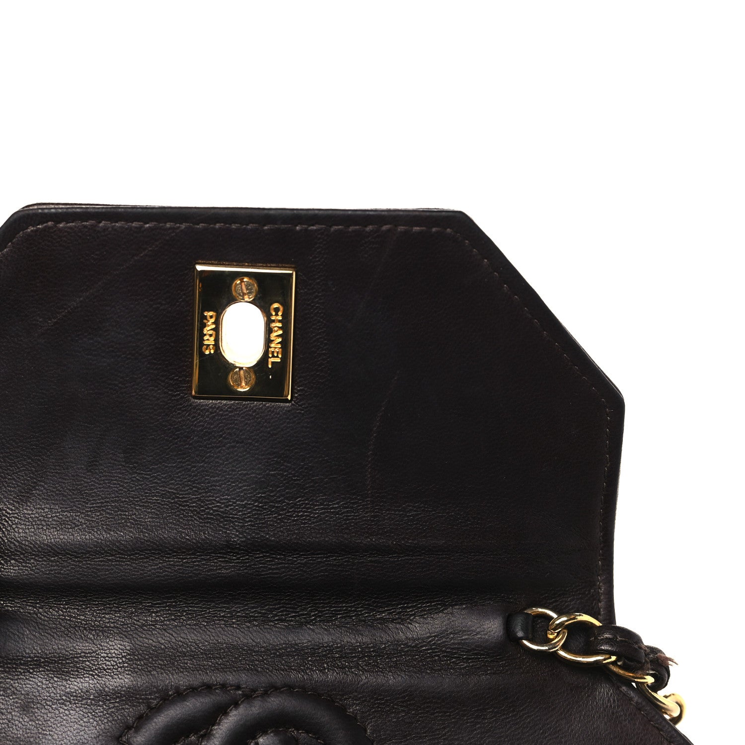 Chanel Shiny Crocodile Flap Dark Brown 12 of 12
