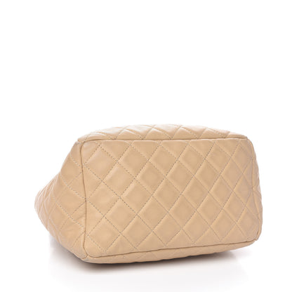 Chanel Lambskin Quilted Small CC Chain Bucket Bag Beige 4 of 14