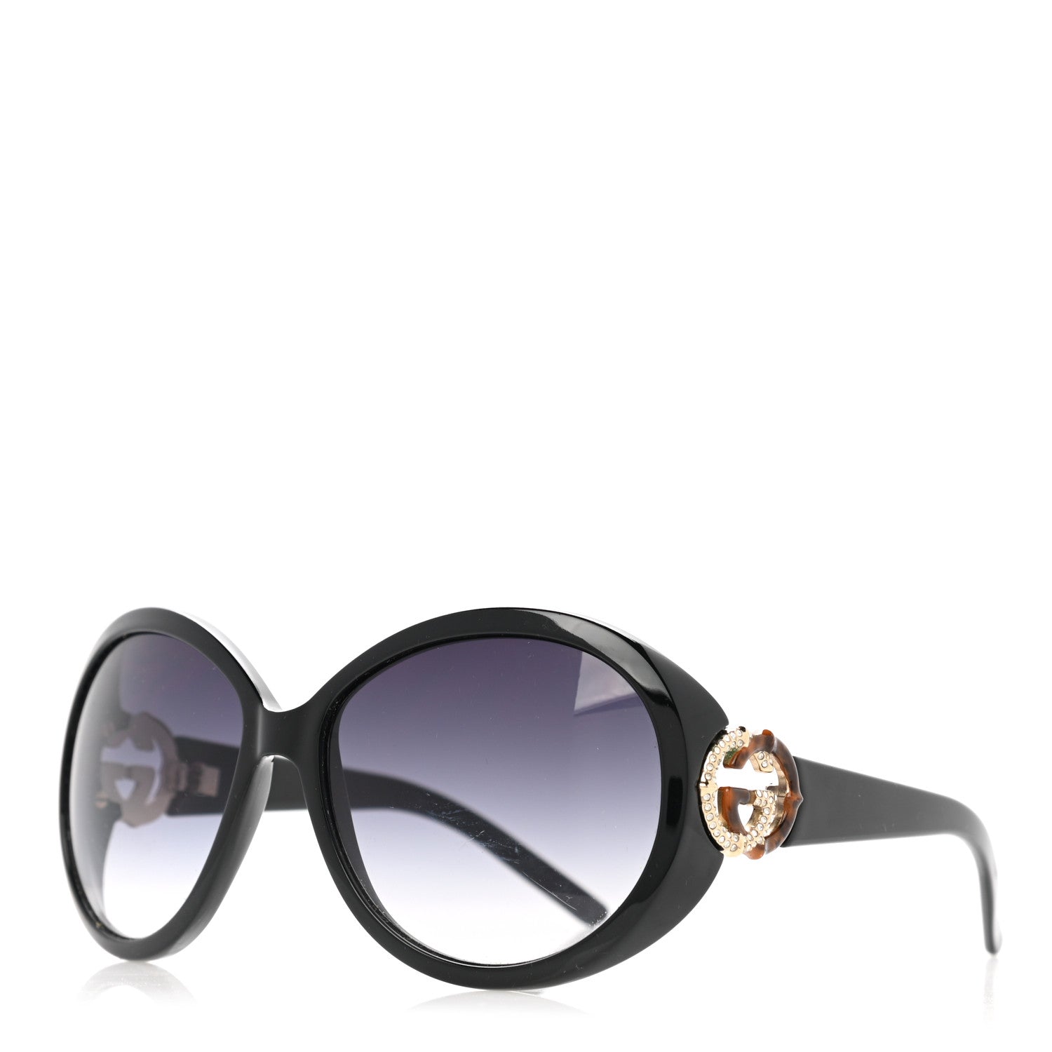 Gucci Bamboo Crystal GG 3069/S Sunglasses Black 1 of 8