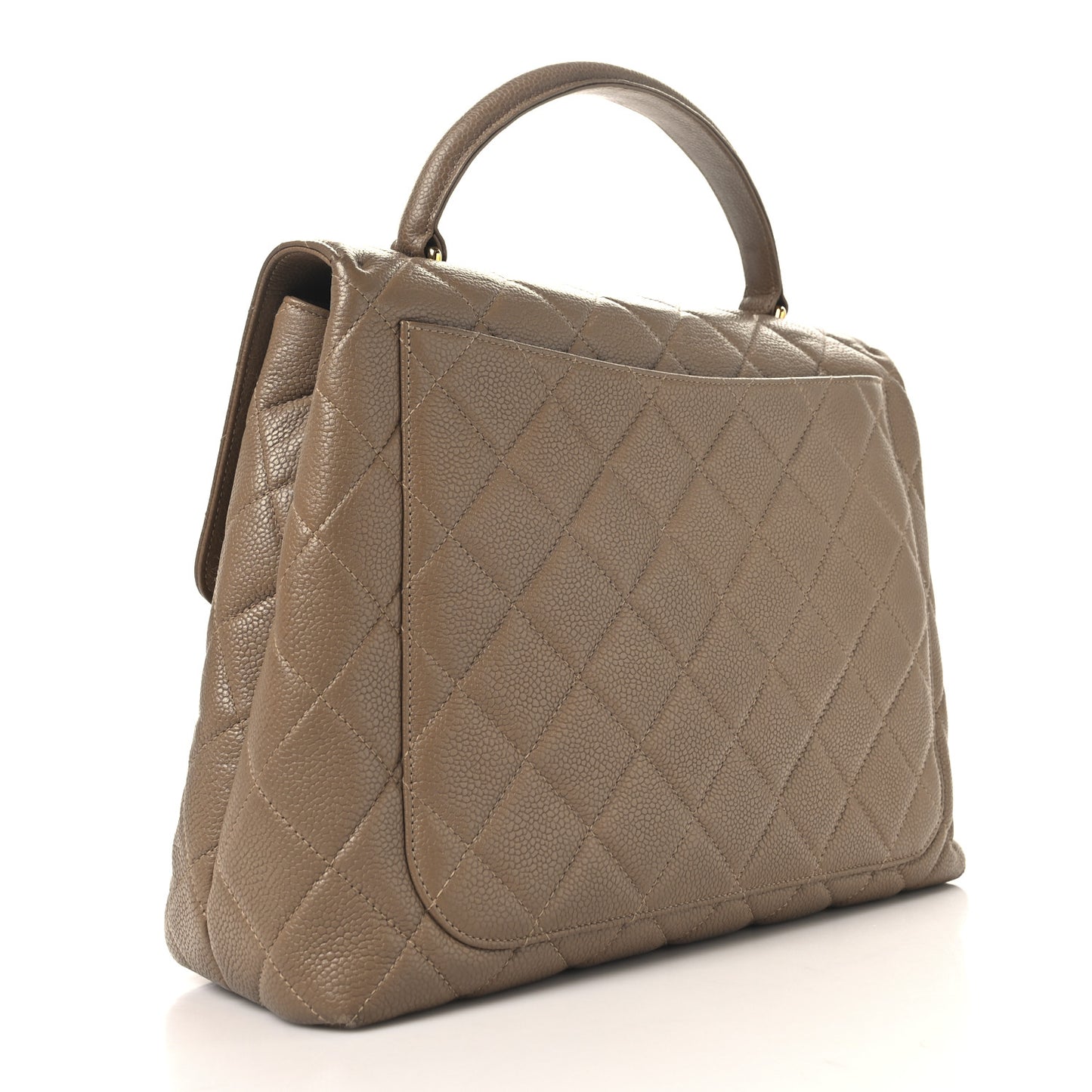 Caviar Quilted Jumbo Kelly Flap Beige