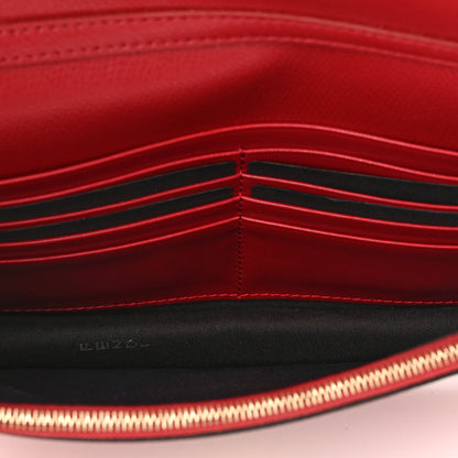 Fendi Vitello Cruise F is Fendi FF 1974 Embossed Medium Envelope Wallet On Chain Fragola Maya Black 5 of 8