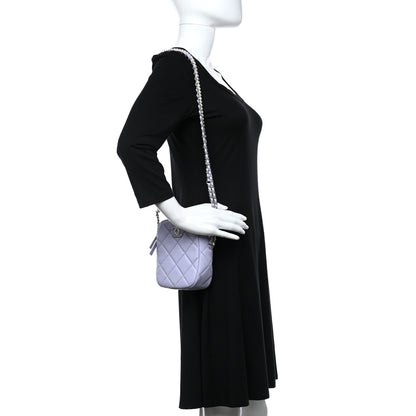 Chanel Lambskin Quilted Vertical My Perfect Camera Case Light Purple 2 of 9