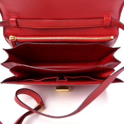 Celine Goatskin Medium Classic Box Flap Bag Carmin 5 of 10