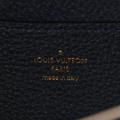 Louis Vuitton Grained Calfskin LV Pont 9 Soft MM Bleu Marine 5 of 9