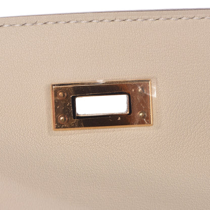 Hermes Swift Kelly Pochette Clutch Craie 24 of 31