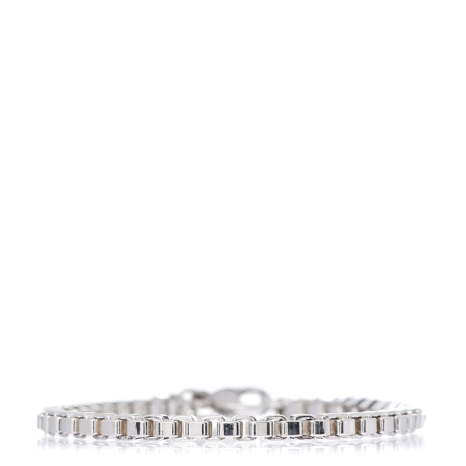 Tiffany Sterling Silver 4mm Venetian Link Bracelet 1 of 5