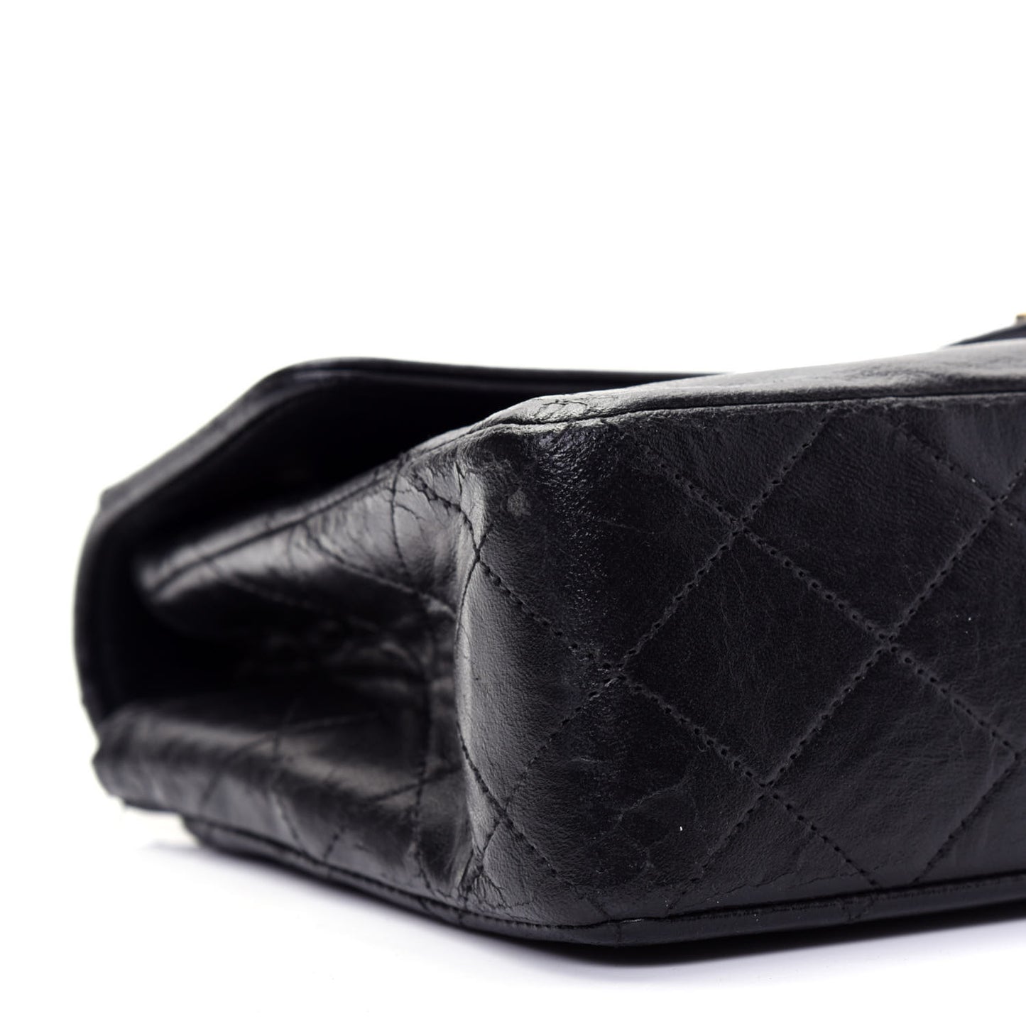 Lambskin Quilted Medium Single Flap Black