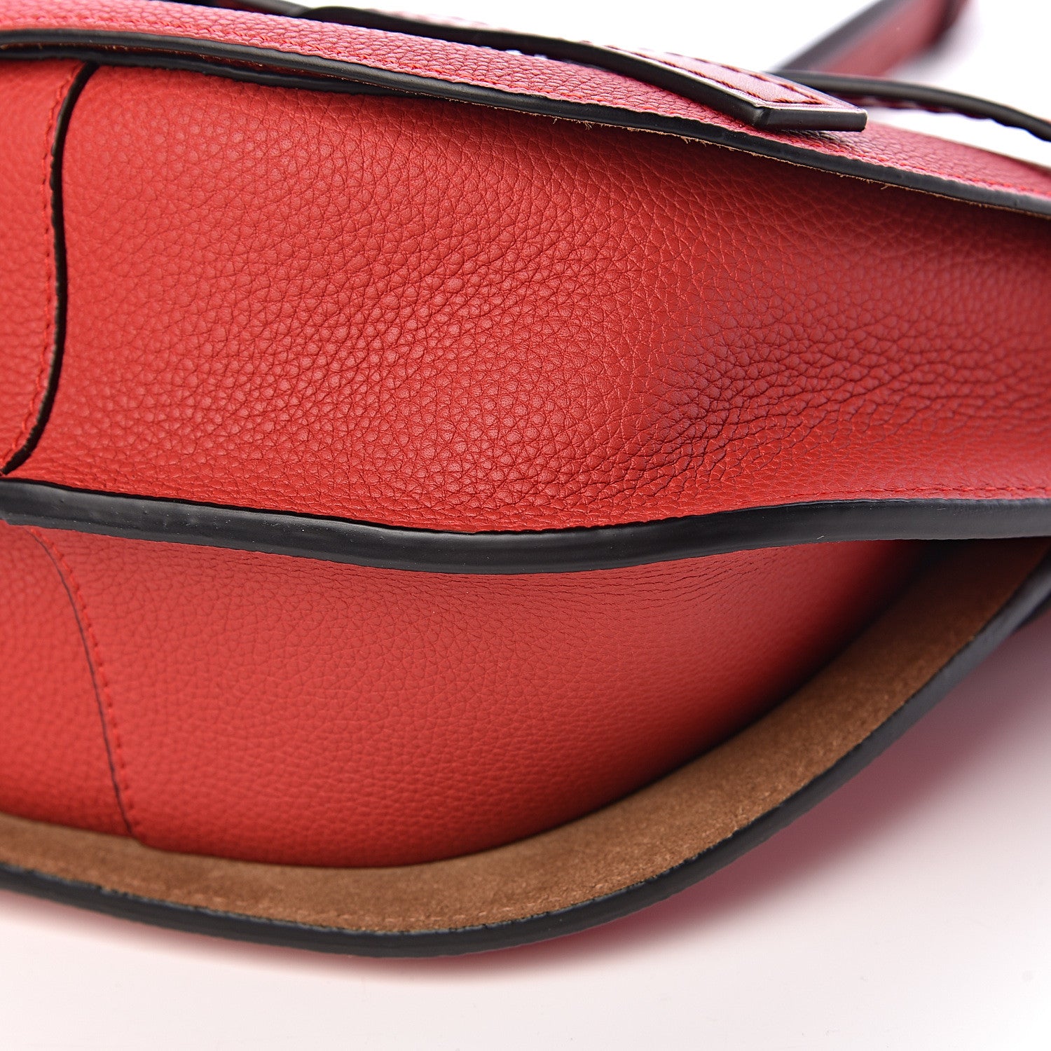 Loewe Soft Grain Calfskin Small Gate Crossbody Bag Scarlet Red Burnt Red 9 of 10