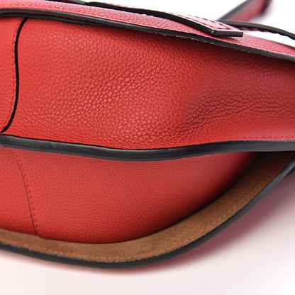 Loewe Soft Grain Calfskin Small Gate Crossbody Bag Scarlet Red Burnt Red 9 of 10