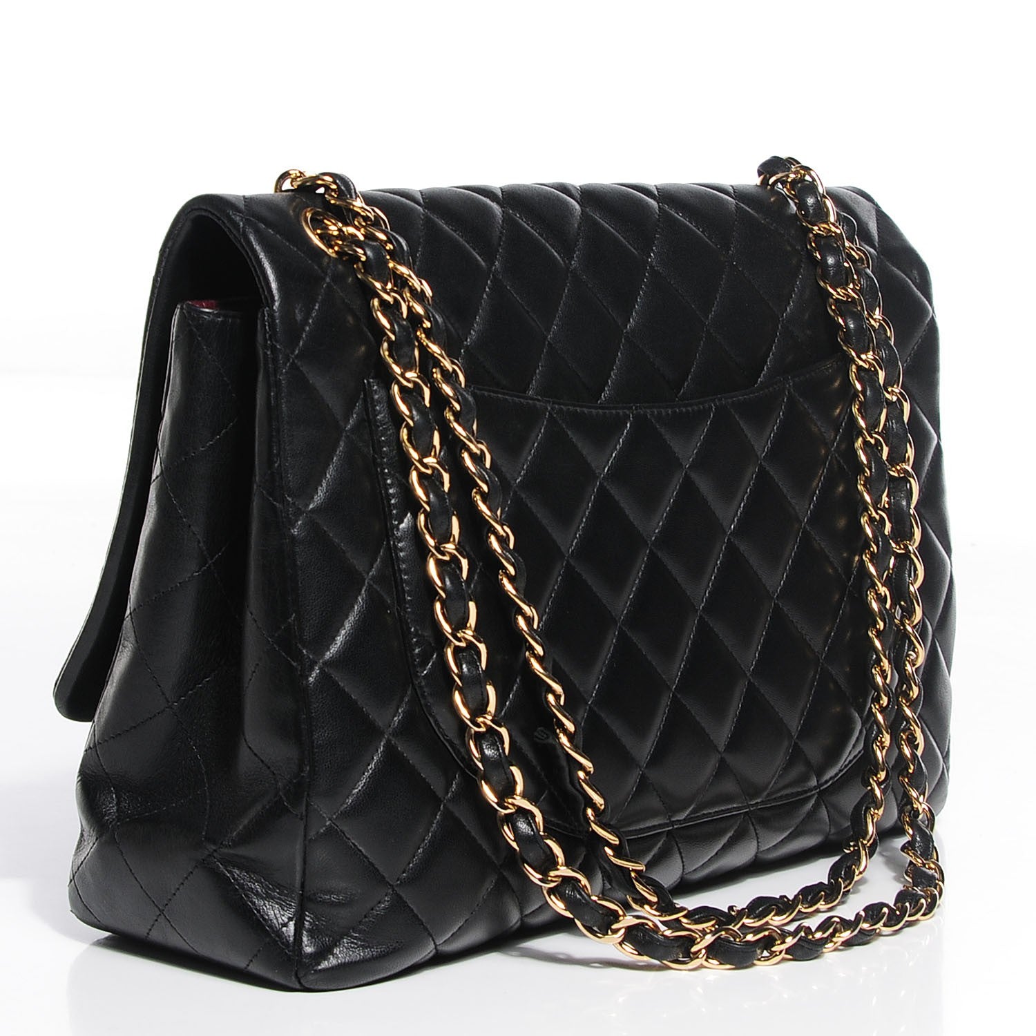 Chanel Lambskin Quilted Maxi Single Flap Black 3 of 7