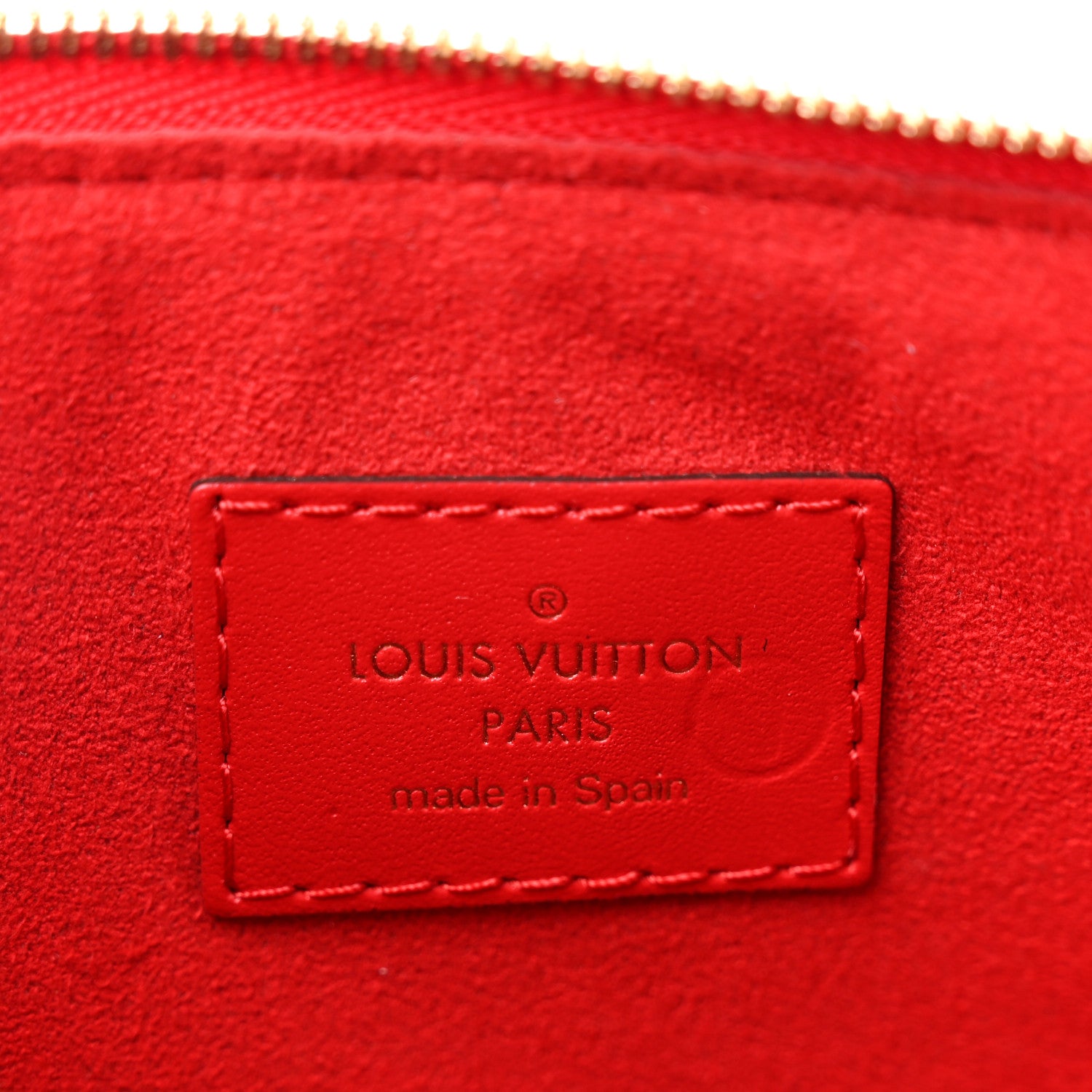 Louis Vuitton Denim Monogram Patchwork City Pouch Blue Rouge 6 of 7